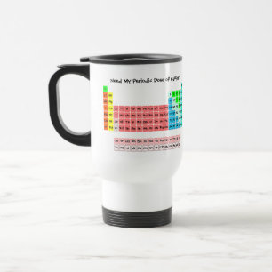 Mug De Voyage Dose Périodique de Caféine - Tableau Périodique