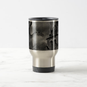 Mug De Voyage Dragon gothique d'imaginaire dans la tempête