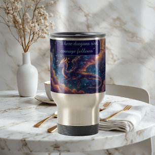 Mug De Voyage Dragon stellaire céleste Ailes cosmiques Éthérées 