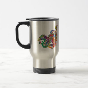Mug De Voyage Dragon tribal coloré