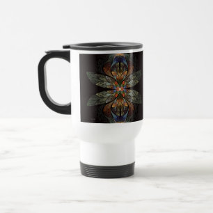 Mug De Voyage Dragonfly Abstrait