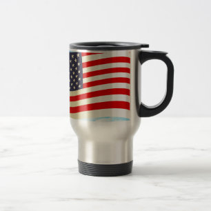 Mug De Voyage Drapeau Américain Étoiles Rayures Honneur Liberté