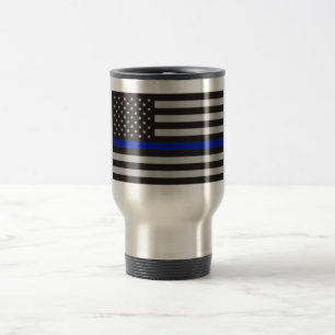 MUG DE VOYAGE DRAPEAU AMÉRICAIN MINCE DE BLUE LINE