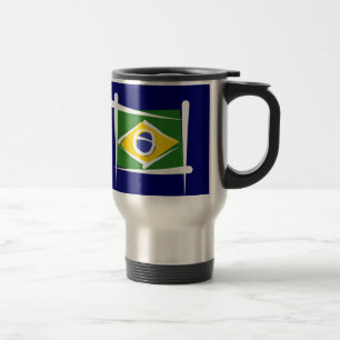 Mug De Voyage Drapeau de brosse du Brésil