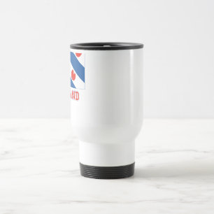 Mug De Voyage Drapeau de la Frise avec le nom