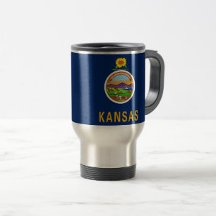 Mug De Voyage Drapeau de l'État du Kansas