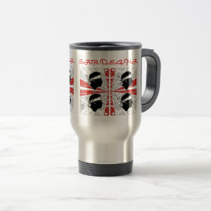 Mug De Voyage Drapeau de Sardaigne - Grunge