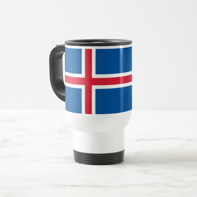 Mug De Voyage Drapeau d'Islande (Devant gauche)