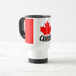 Mug De Voyage Drapeau du Canada à feuille d'érable rouge vif