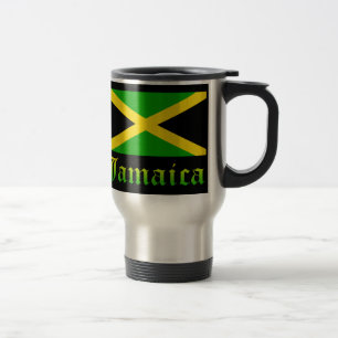 Mug De Voyage Drapeau jamaïcain, noir, vert et jaune