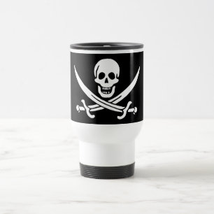 Mug De Voyage Drapeau pirate crâne épées croisées