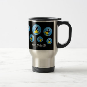 Mug De Voyage Drapeau souriant de Sainte-Lucie