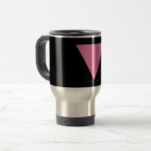 Mug De Voyage Drapeau triangle rose de SlipperyJoe's symbole ros
