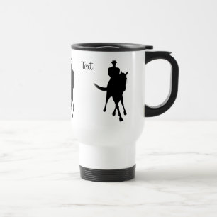 Mug De Voyage Dressage Cheval Et Rider Silhouette Personnalisé