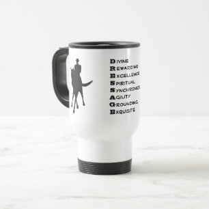 Mug De Voyage Dressage Est Cheval Et Rider Silhouette