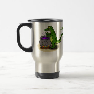 Mug De Voyage Drôle alligator vert cuisine dessin animé