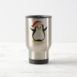 Mug De Voyage Drôle Cartoon Noël Noël Noël Pingouin