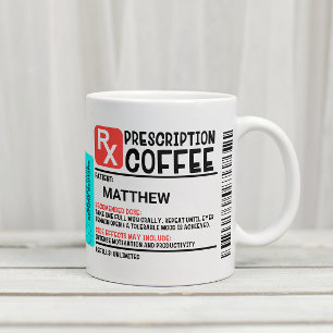 Mug De Voyage Drôle Étiquette de café d'ordonnance personnalisée