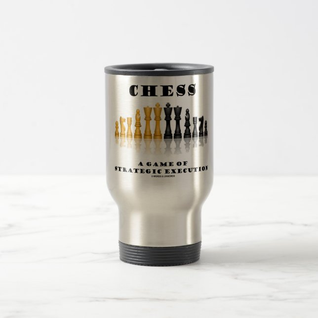 Mug De Voyage Échecs un jeu d'exécution stratégique (Centre)