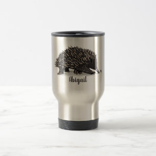 Mug De Voyage Echidna mignonne avec dessin animé d'abeille