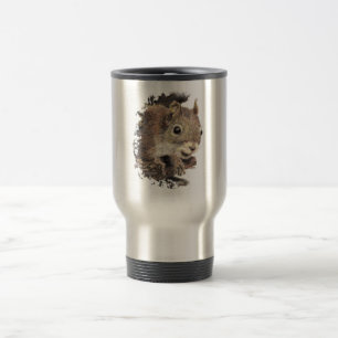 Mug De Voyage Écureuil mignon, Aquarelle Nature animale