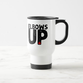 Mug De Voyage ELBOWS UP Bold Distressed Typographie