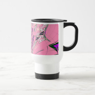 Mug De Voyage Elégant Monogram Bloom : Magnifiquement Motif pers