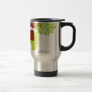 Mug De Voyage Éléphant hippie assez coloré flower power
