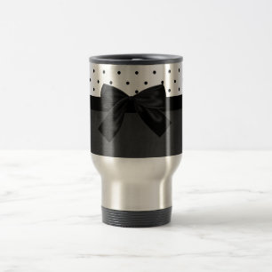 Mug De Voyage Éléphants Mignons Adorables,Points noirs et blancs