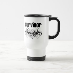 Mug De Voyage Emblème à ailes par grunge de survivant de cance