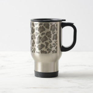 Mug De Voyage Empreinte de léopard blanc et gris