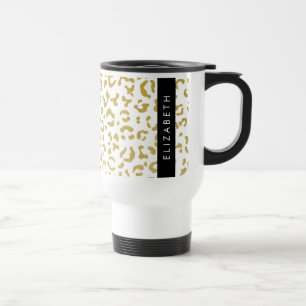 Mug De Voyage Empreinte de léopard, Leopard d'or, Parties scinti