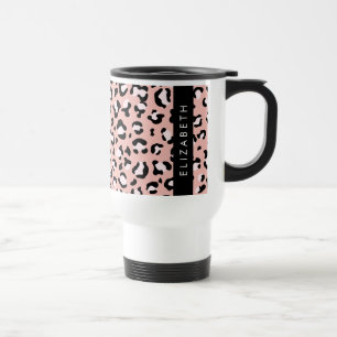Mug De Voyage Empreinte de léopard, Spots, Leopard Rose, Votre N