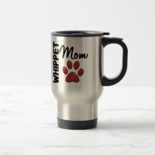 Mug De Voyage Empreinte de patte 2 de maman de whippet