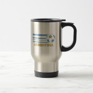 Mug de voyage en acier inoxydable Football Argenti