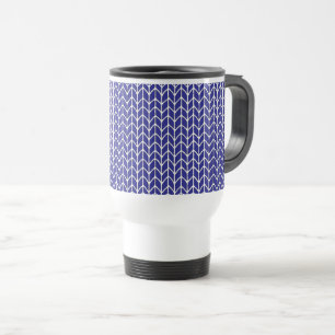 MUG DE VOYAGE EN MAILLE BLEU ROYAL
