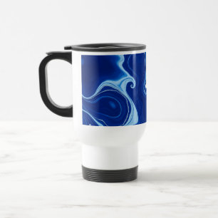 Mug De Voyage Encre lavis bleu indigo moderne de minuit personna
