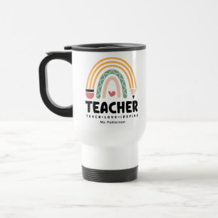 Mug De Voyage Enseignant Apprendre Amour Inspirer Rainbow Person