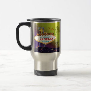 Mug De Voyage Enseigne de Las Vegas élégante avec nom personnali