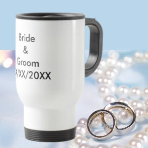 Mug De Voyage Épouse et chambre personnalisée avec date