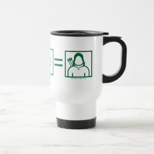 Mug De Voyage Équation verte de flèche de la flèche  
