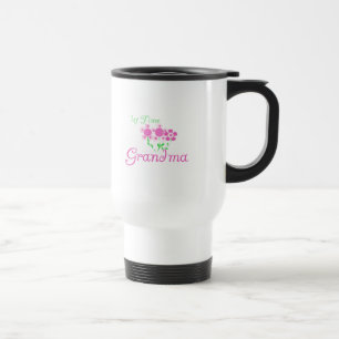 Mug De Voyage ęr Fleurs Grand-maman-Roses de temps