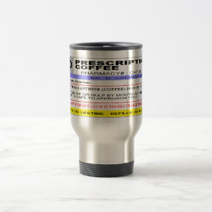 Mug De Voyage - ÉTIQUETTE de Rx - café personnalisé de