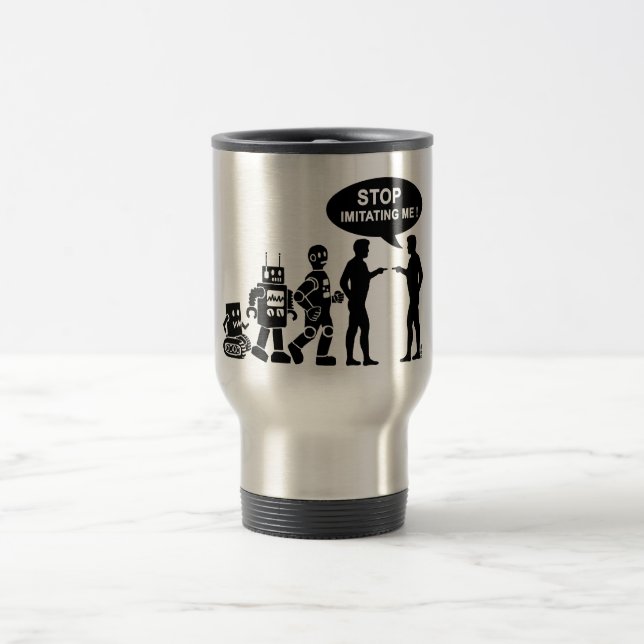 Mug De Voyage Évolution de robot (Centre)