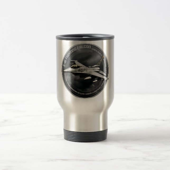 Mug De Voyage F-16 Faucon combattant (Centre)