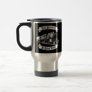Mug De Voyage Facilement Distrait Par Trains À Vapeur Moteur Ch