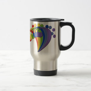 Mug De Voyage Fan d'arc-en-ciel de clef basse