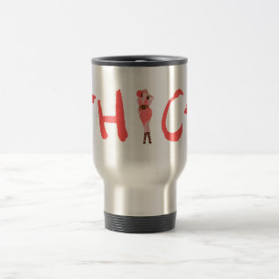 Mug De Voyage Femme épaisse dans une robe à pois
