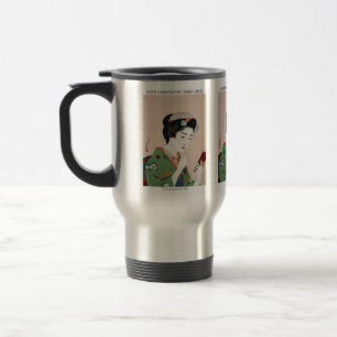 Mug De Voyage Femme japonaise appliquant rouge - Goyō Hashiguchi