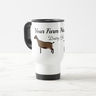 Mug De Voyage Ferme de chèvres laitières Oberhasli personnalis